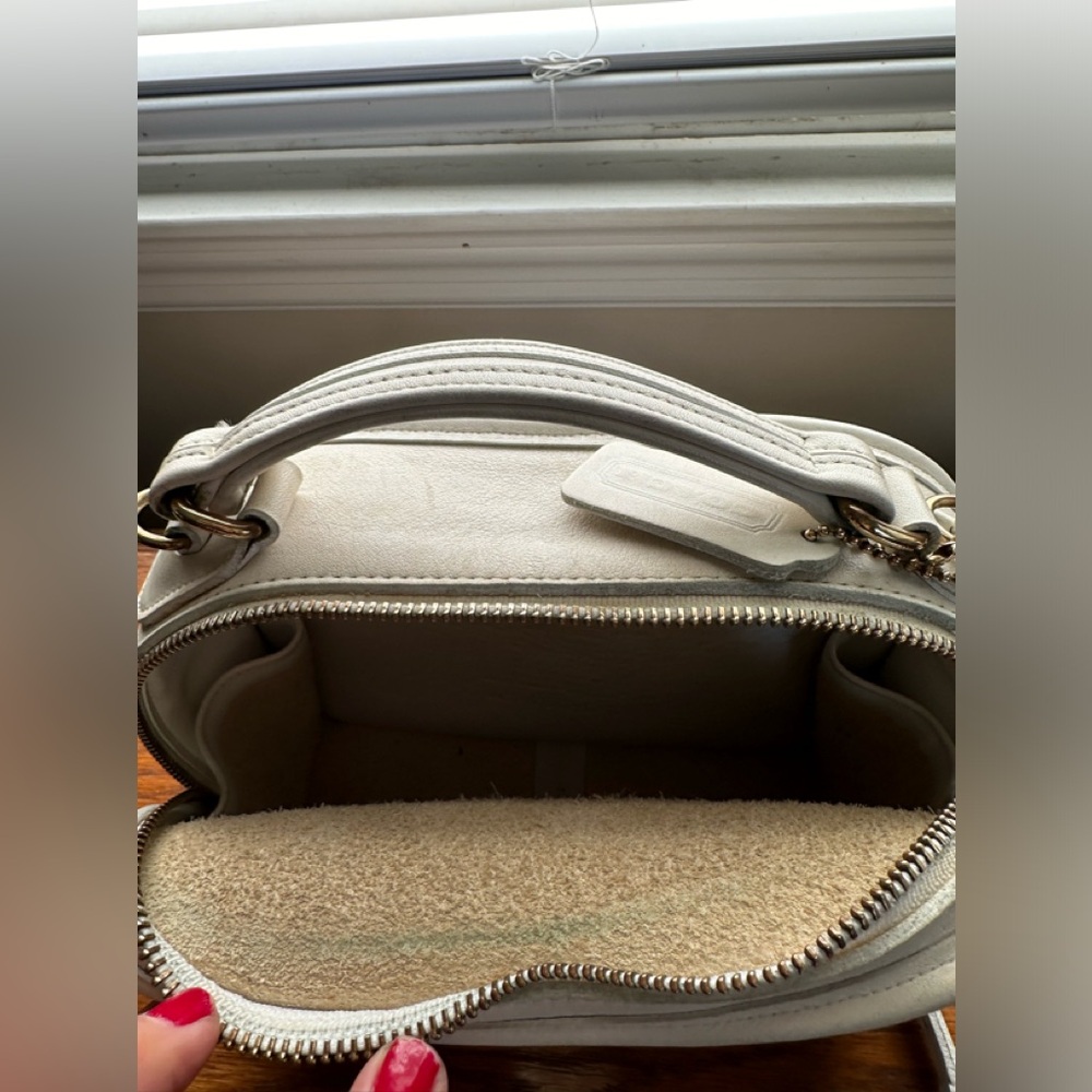 COACH vintage LUNCH BOX ZIP🔥9991🔥HTF White - Picture 9 of 14